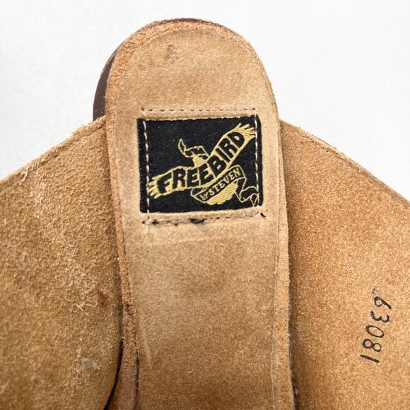 Freebird Caprice Sandals Brown 5 Leather 2.5" Block Heel - Picture 7 of 10